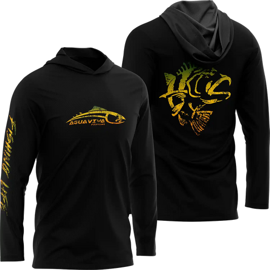 CAMISA DE CAPUZ PRÓ ANGLER POLIAMIDA AÇU