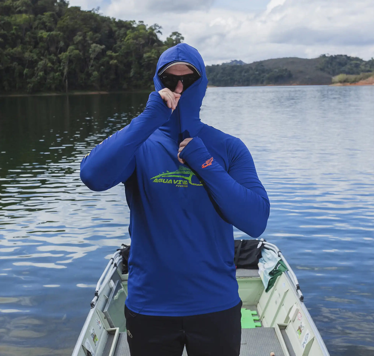 CAMISA DE CAPUZ PRÓ ANGLER POLIAMIDA ANZOL MAORI