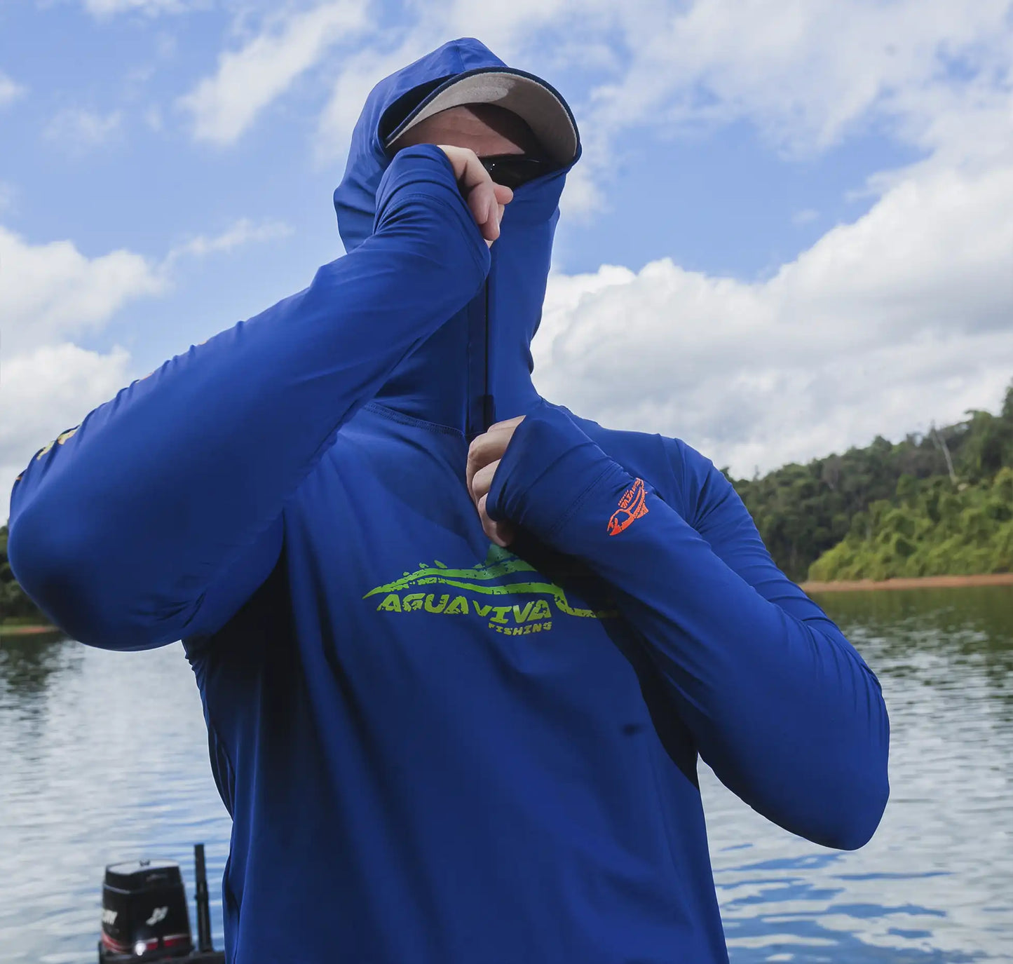 CAMISA DE CAPUZ PRÓ ANGLER POLIAMIDA ANZOL MAORI