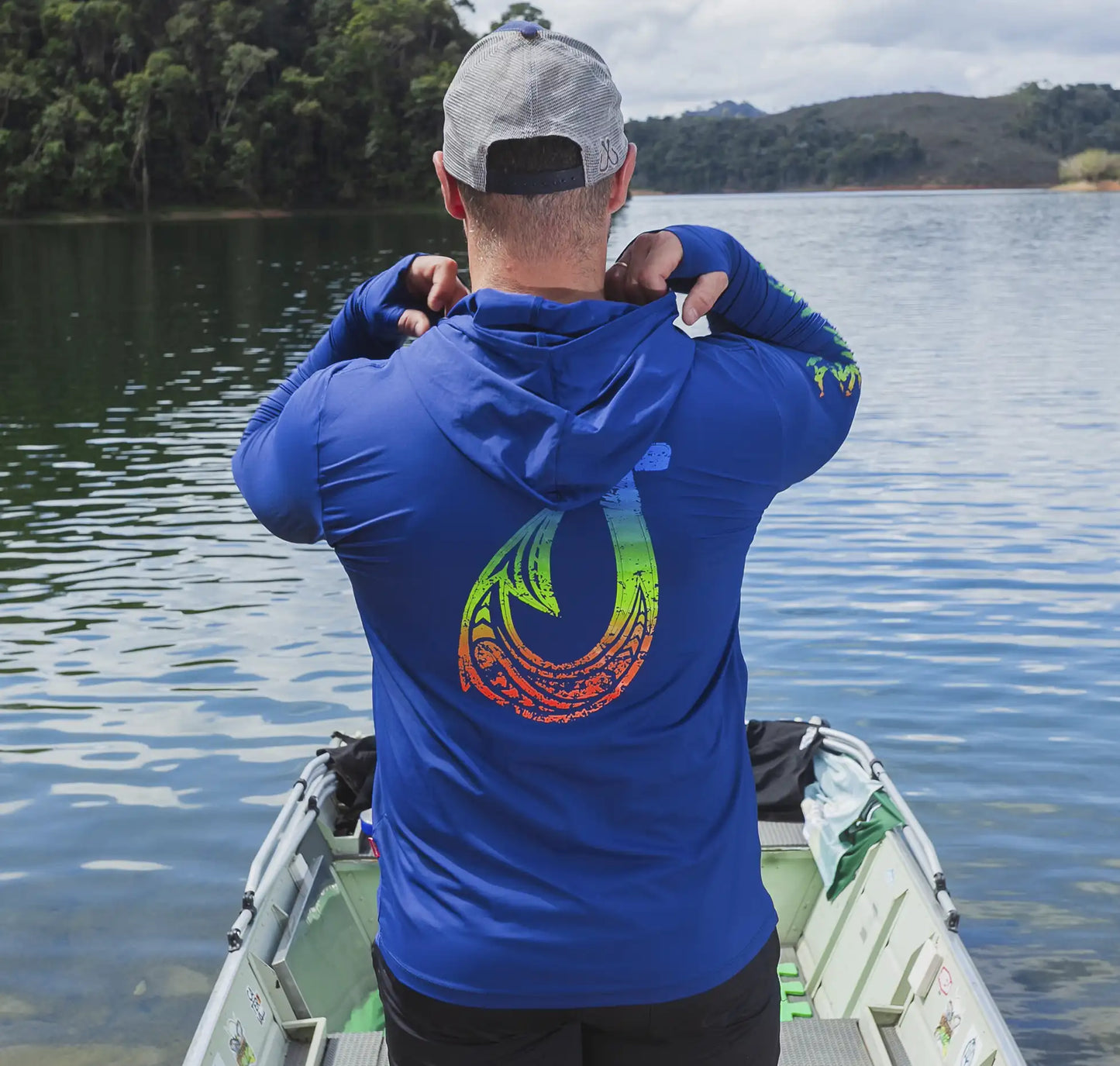 CAMISA DE CAPUZ PRÓ ANGLER POLIAMIDA ANZOL MAORI