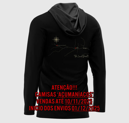 CAMISA DE CAPUZ PRÓ ANGLER POLIAMIDA AÇUMANÍACOS PRETO