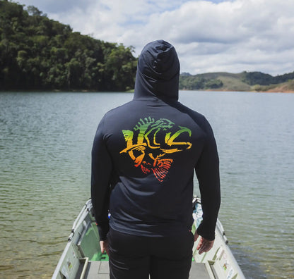 CAMISA DE CAPUZ PRÓ ANGLER POLIAMIDA AÇU