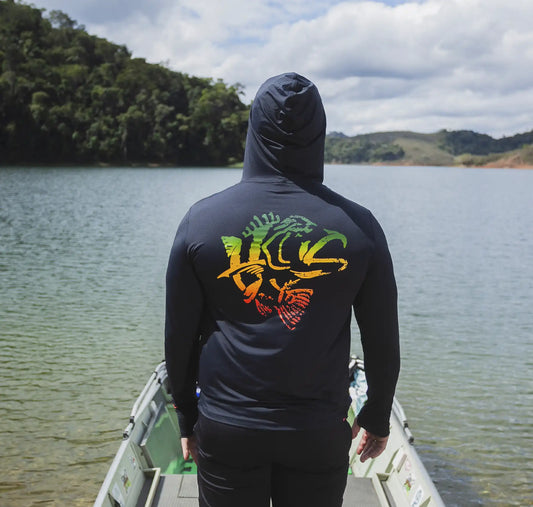 CAMISA DE CAPUZ PRÓ ANGLER POLIAMIDA AÇU